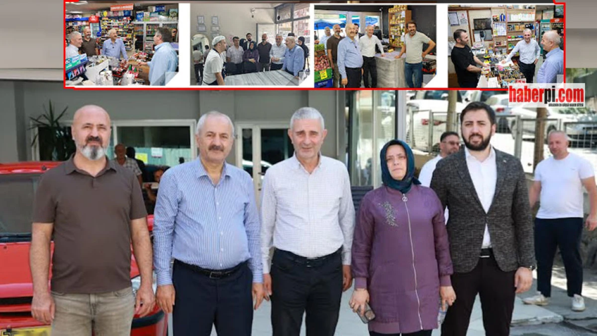  Ak Parti Gebze'de beş başkan bir arada esnafın yanında 