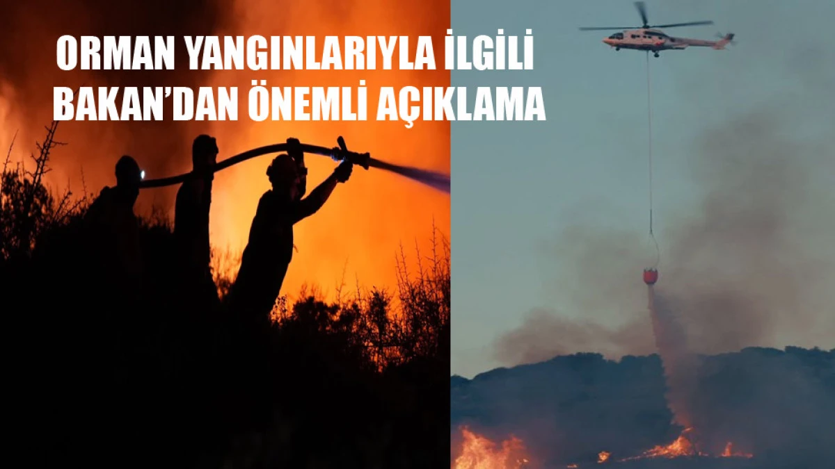 Bakan Yumaklı'dan orman yangınlarıyla ilgili &ouml;nemli uyarı ve a&ccedil;ıklama