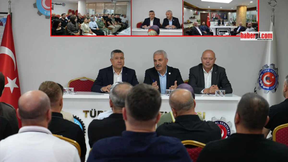 Başkan Aslantaş, T&uuml;rk Metal Sendikası Başkan ve &uuml;yeleriyle buluştu