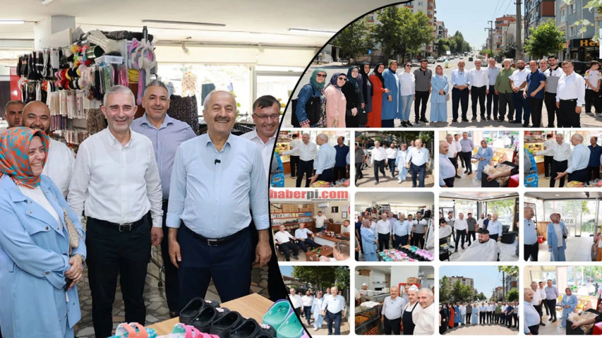 Başkan B&uuml;y&uuml;kg&ouml;z ile Başkan Kaya, Arap&ccedil;eşme esnafıyla buluştu