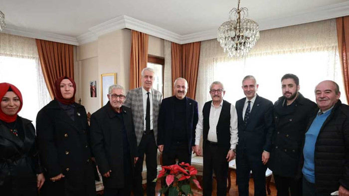 Başkan Büyükgöz ile Kaya'dan Mehmet Emin Akın'a vefa ziyareti 