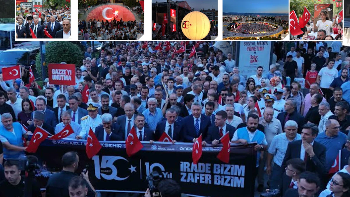 Binlerce  Kocaelili 15 Temmuz ruhu i&ccedil;in y&uuml;r&uuml;d&uuml;