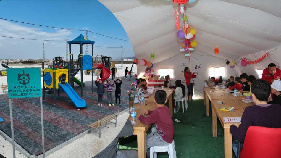 Büyükşehir'in Defne’deki çadır kentinde sosyal yaşam başladı