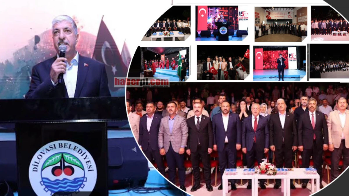 Dilovası, Demokrasi ve Mill&icirc; Birlik G&uuml;n&uuml;'nde kararlılığını bir kez daha g&ouml;sterdi