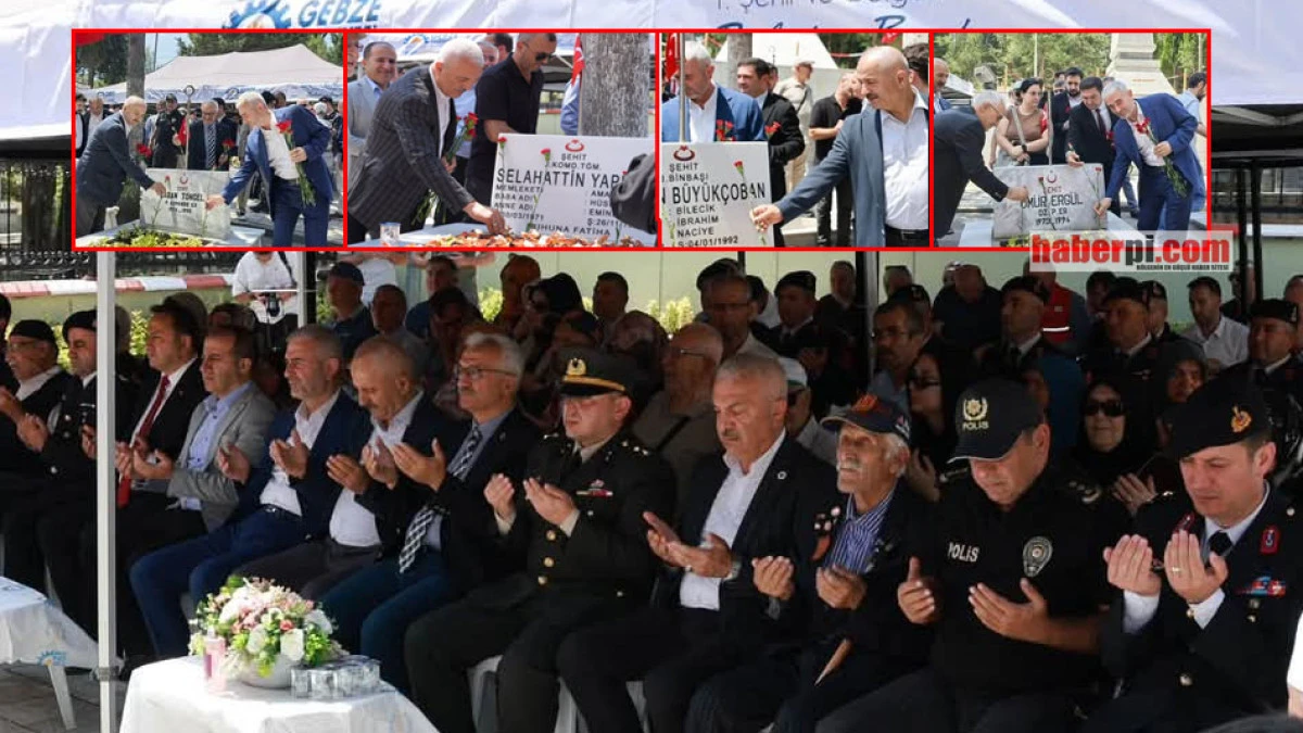 Gebze Protokol&uuml;nden şehitliğe 15 Temmuz ziyareti