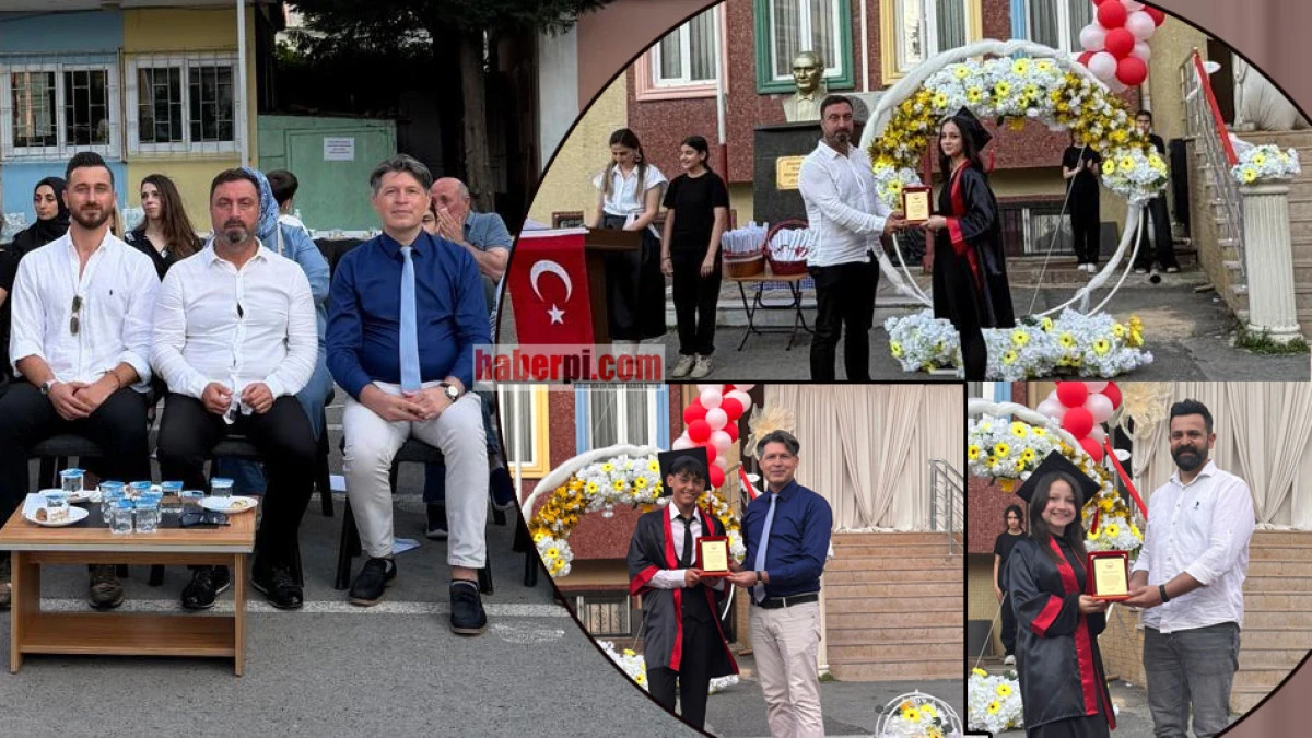 İşadamları Turgut Altıntaş ile Cem Altıntaş &ouml;ğrencilerin mezuniyet sevincini paylaştı
