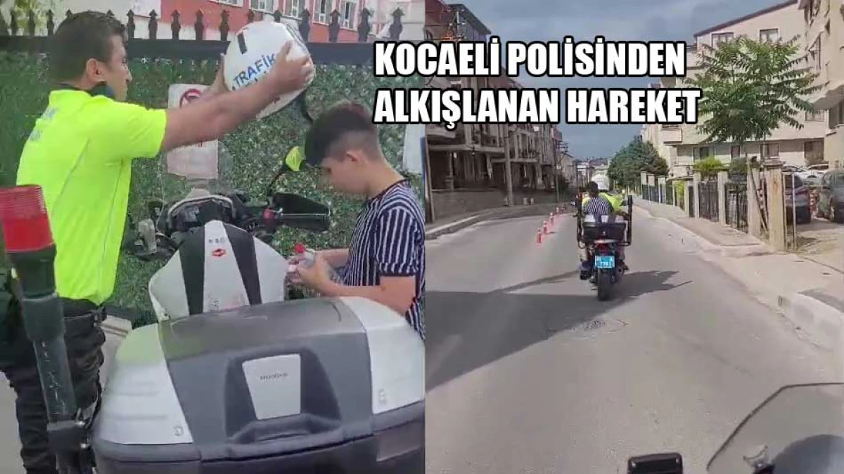 Kocaeli Polisi &ouml;ğrenciyi sınava yetiştirmek i&ccedil;in zamanla yarıştı