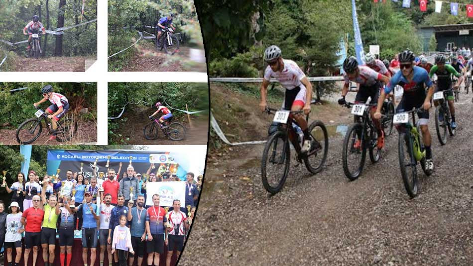 Kocaeli Uluslararası Dağ Bisikleti yarışları nefes kesti