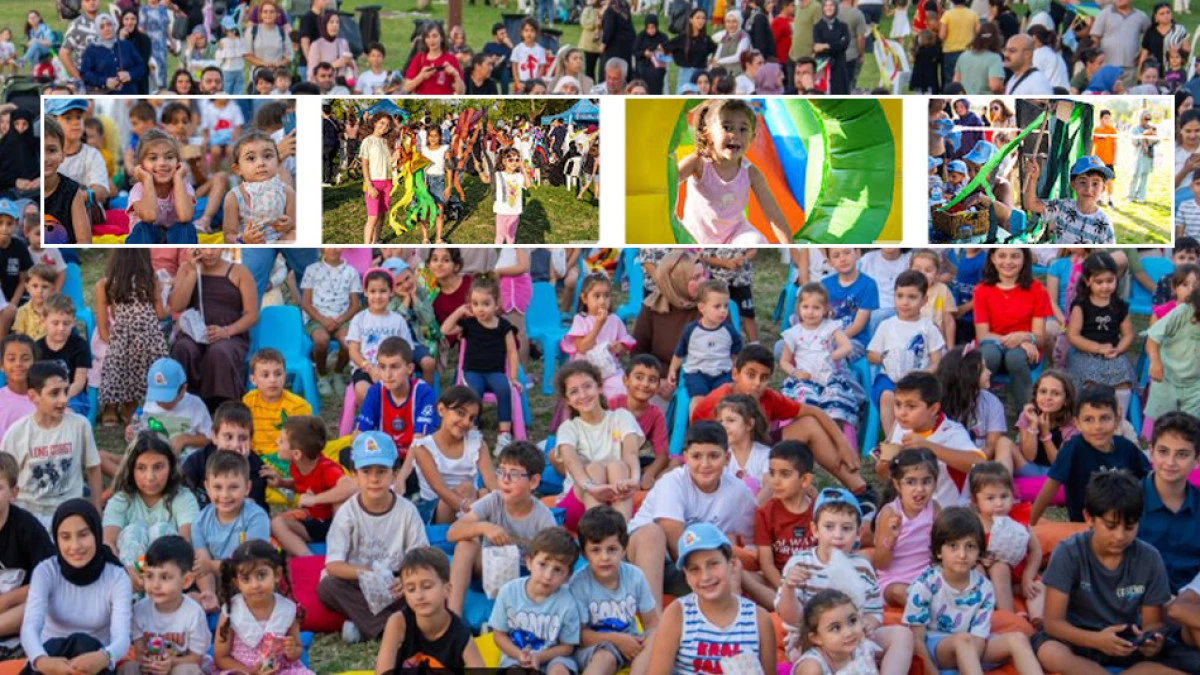 Kocaeli'de &ccedil;ocuklar doyasıya eğlendi