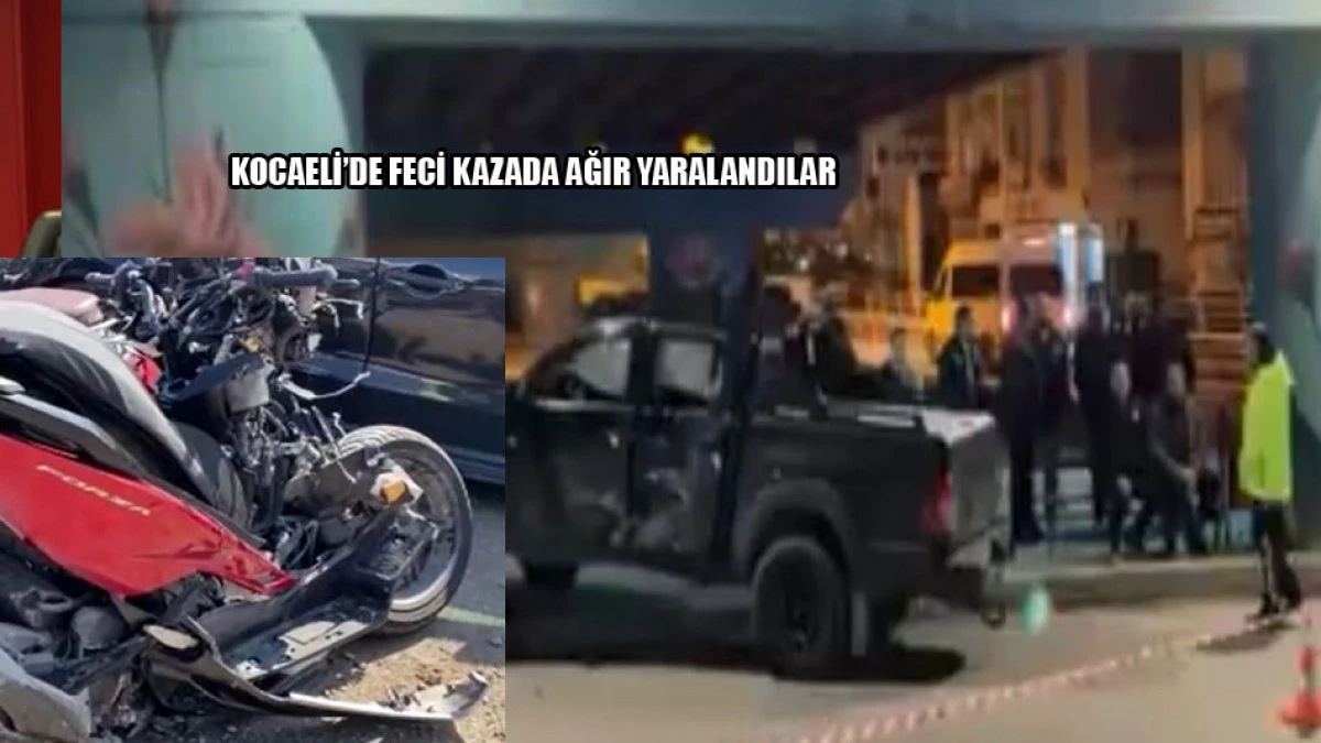 Kocaeli'deki kazada ağır yaralandılar