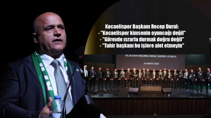  Kocaelispor başkanlığına yeniden se&ccedil;ilen Recep Durul meydan okudu