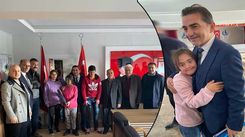 MHP Gebze ilçe Başkanı Bülent Özdemir'den özel çocukları mutlu eden ziyaret