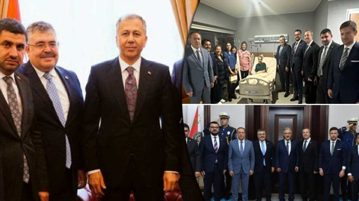 Milletvekili Tipioğlu, Bakan Yerlikaya ve yaralı polisleri ziyaret etti 