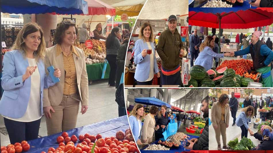Serap Çakır Ademyavuz'da pazarcı esnafıyla buluştu