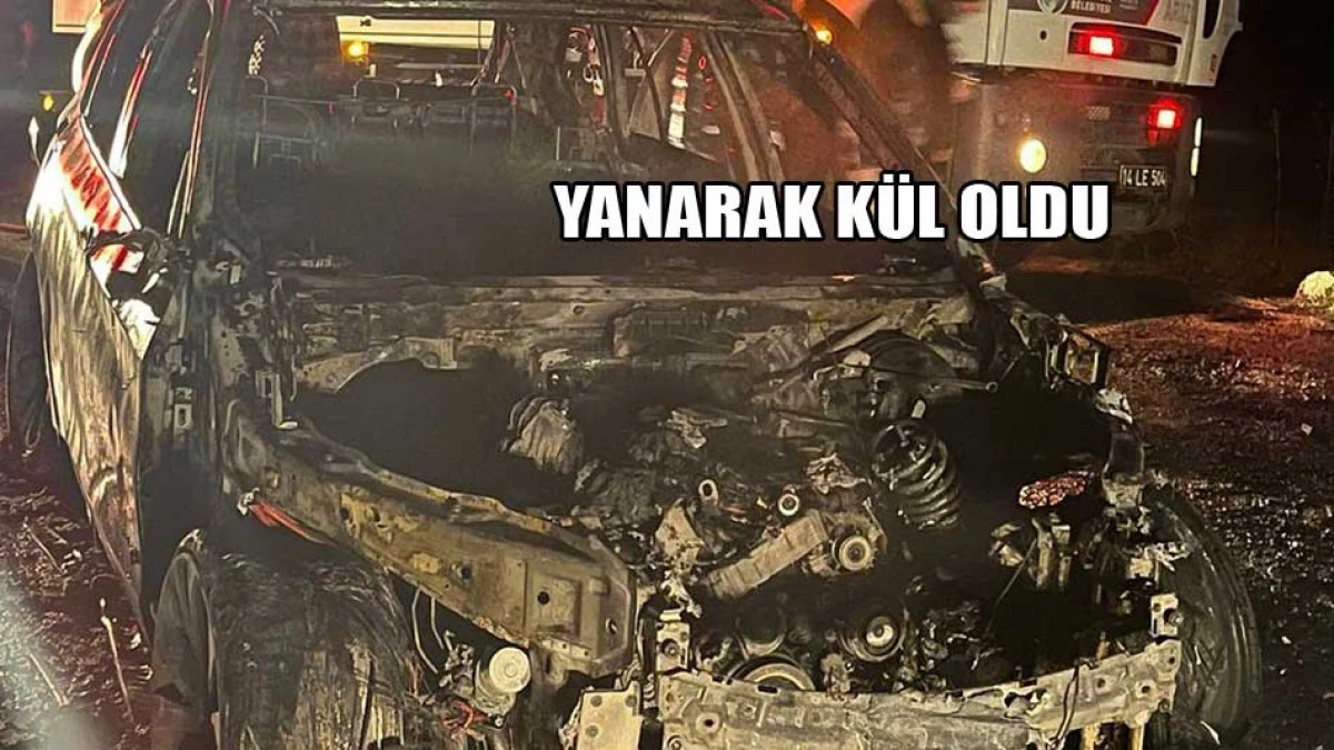Seyir halindeki otomobil alev alev yandı
