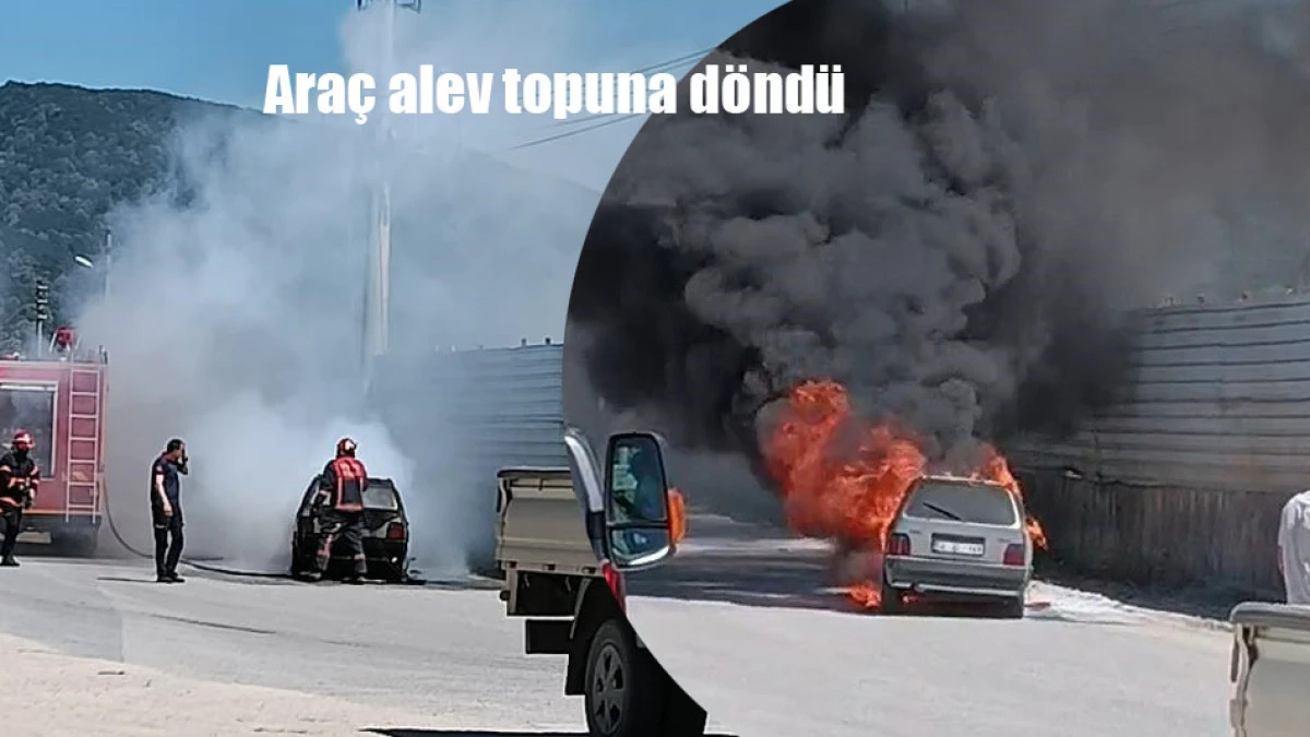 Seyir halindeki otomobil alevlere teslim oldu