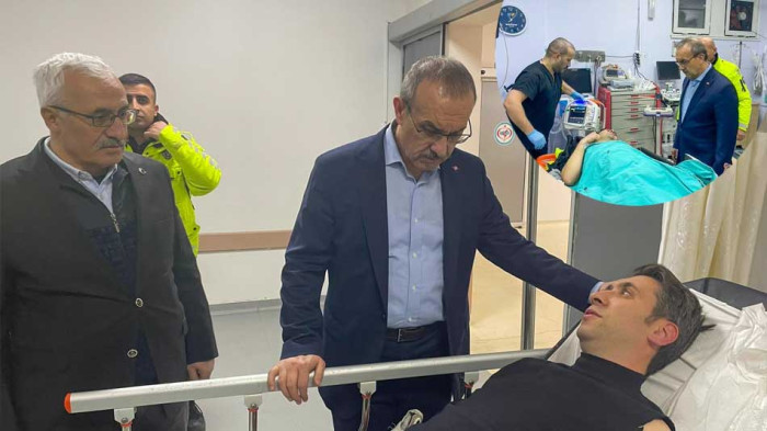 Vali Seddar Yavuz yaralı polisleri hastanede ziyaret etti 